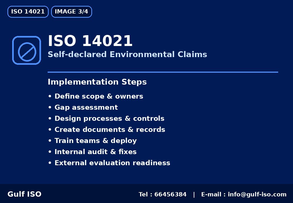 ISO 14021 - خارطة التنفيذ