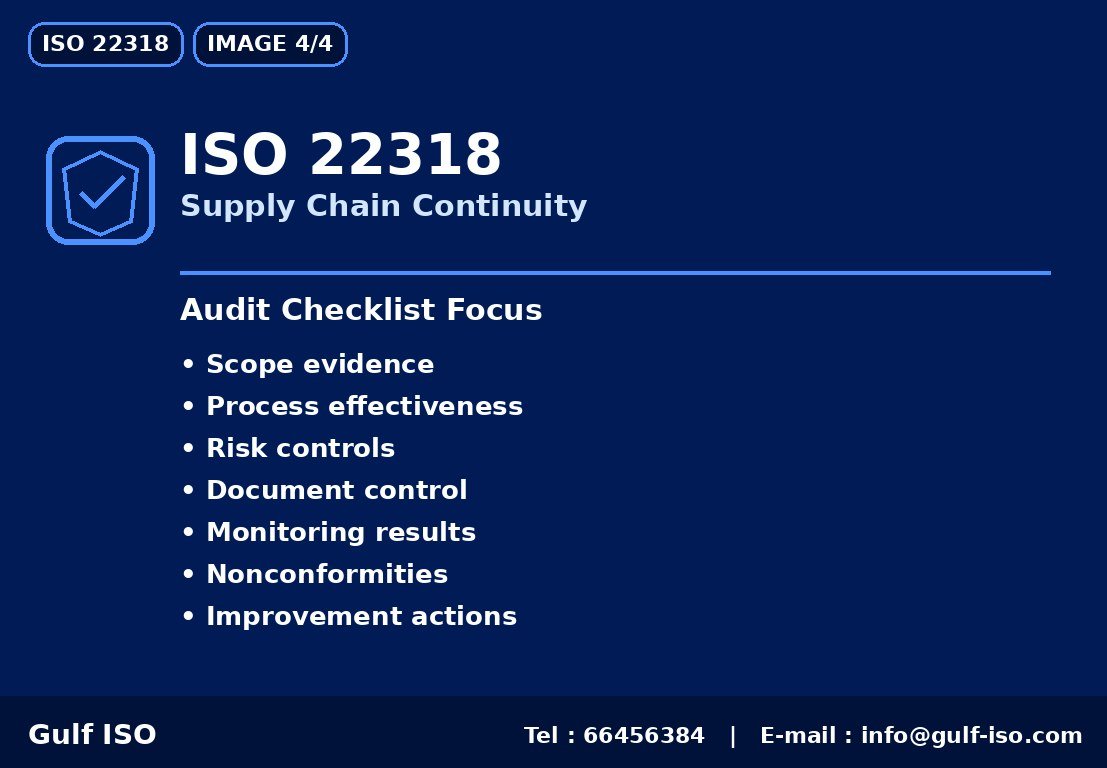 ISO 22318 - الفوائد