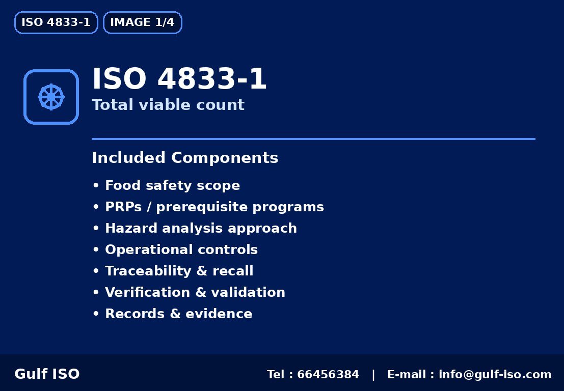 ISO 4833-1 - العدّ الكلي للأحياء الدقيقة